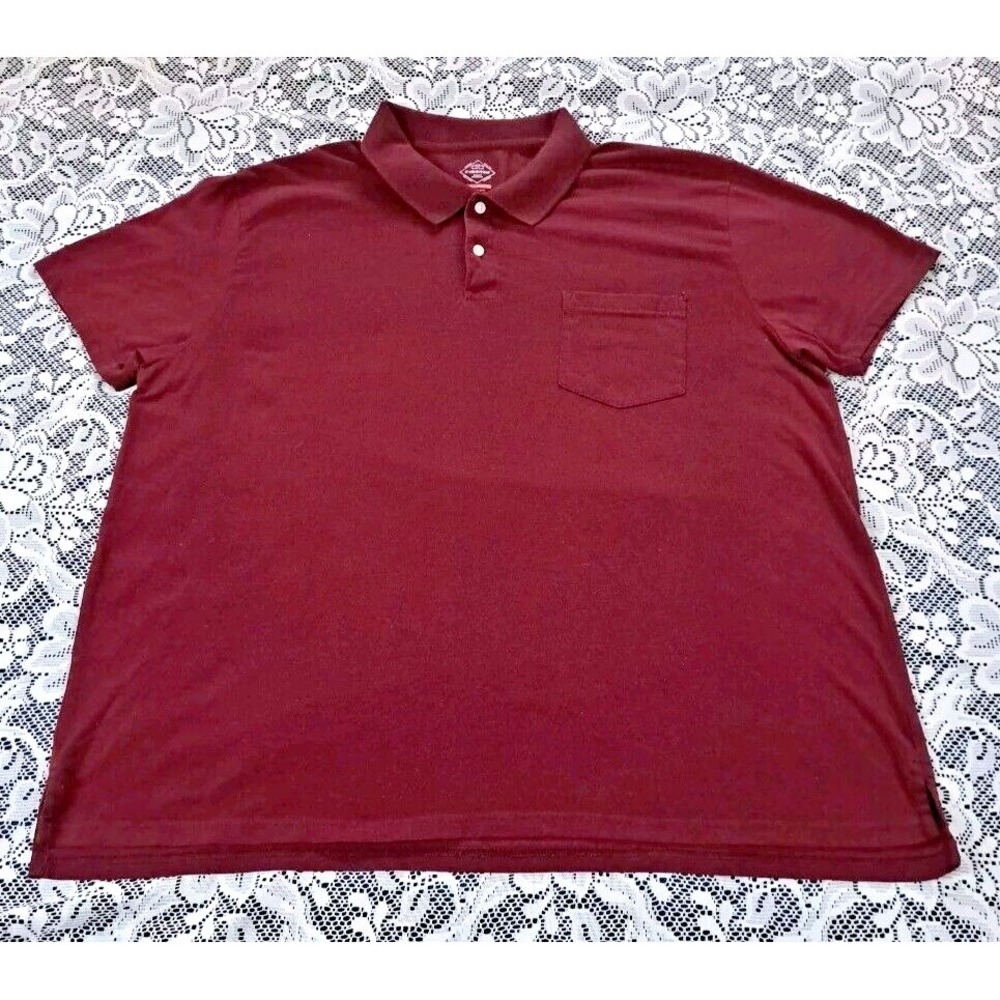St Johns Bay Polo Shirt Men's XXL Performance Quick Dri  Short Sleeve Maroon